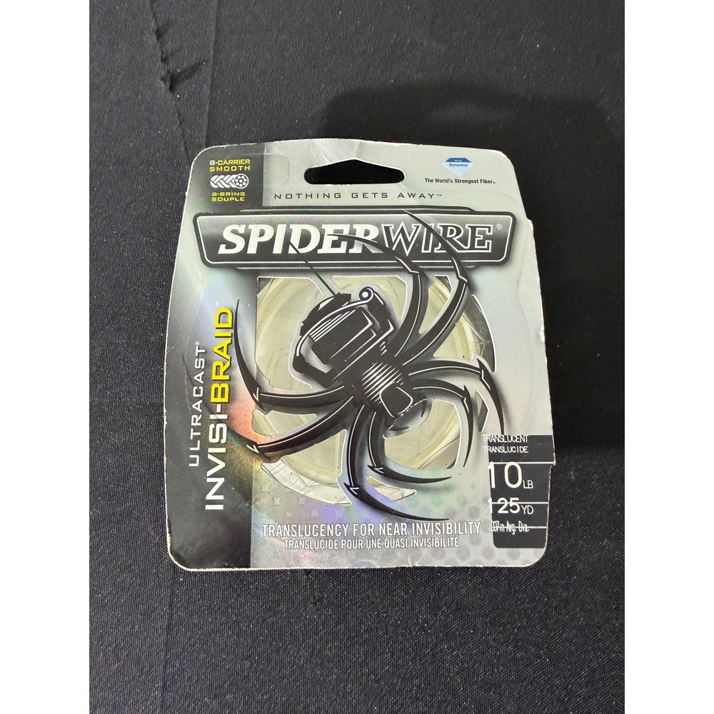 SpiderWire Ultracast Invisi-Braid 10lb Translucent 125yd Fishing‎ Line 8-Braid